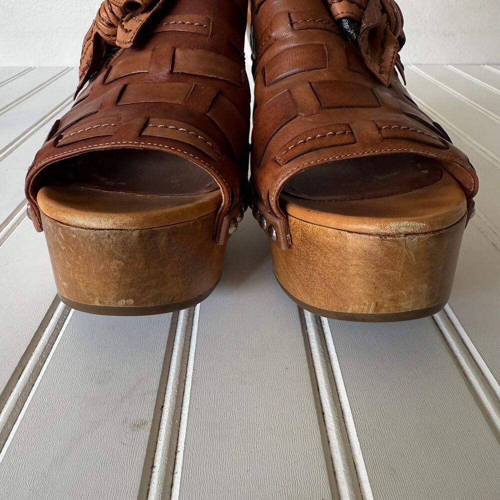 Miu Miu brown woven leather mules prominent bow size 8 - Picture 15 of 16